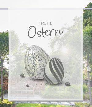 Ostern-moderna-grau-rechteckig, Scheibenhänger eckig